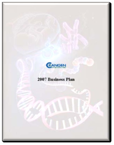 Cangen 2007 Business Plan